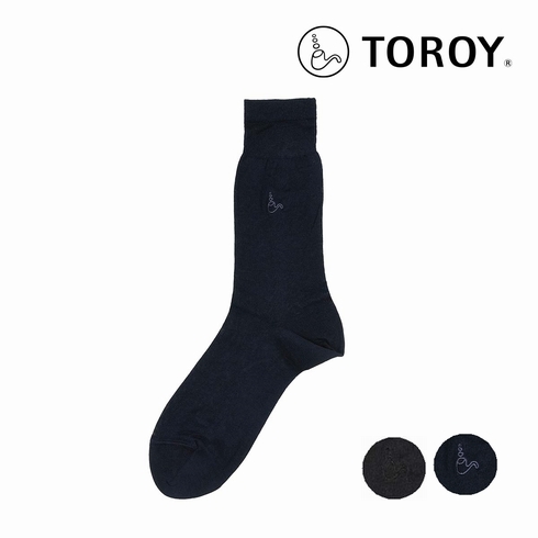 紳士靴下(メンズソックス) TOROY(トロイ)  綿100% 抗菌消臭 平無地 ビジネス 1足組 1T850W