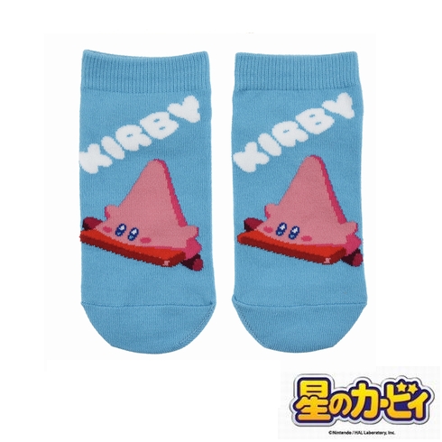 子供靴下(キッズソックス) 星のカービィ 三角カービィ フロントスニーカー丈 19-24cm 1足組 185-25Q5