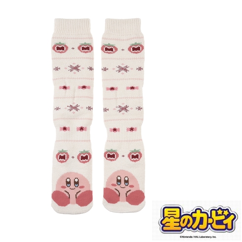 婦人靴下(レディースソックス) 星のカービィ 毛布ソックス 60cm丈 1足組 385-25S3