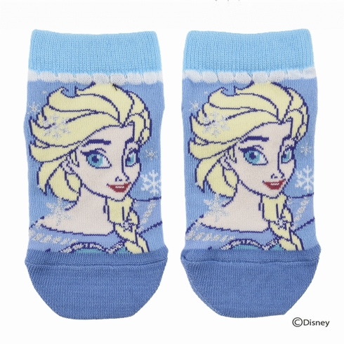 子ども靴下(キッズソックス) ディズニー アナと雪の女王 エルサ ラメ糸使用 スニーカー丈 13-19cm 1足組 308-26D67