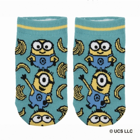 子ども靴下(キッズソックス) ユニバーサル ミニオンズ 3キャラ スニーカー丈 13-19cm 1足組 350-26C2