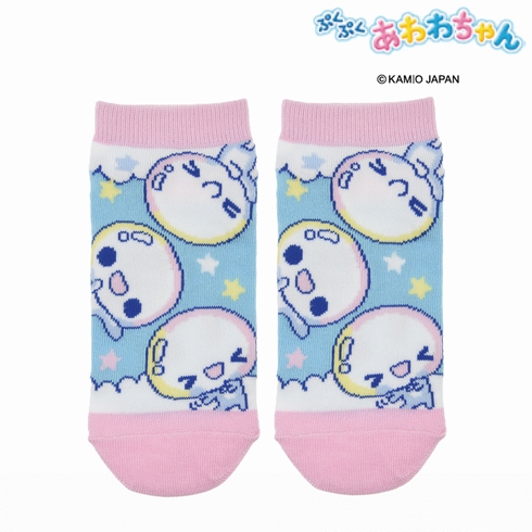 婦人靴下(レディースソックス) カミオジャパン ぷくぷくあわわちゃん スニーカー丈 1足組 367-2600
