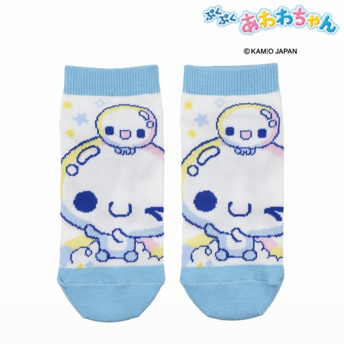 婦人靴下(レディースソックス) カミオジャパン ぷくぷくあわわちゃん スニーカー丈 1足組 367-2601
