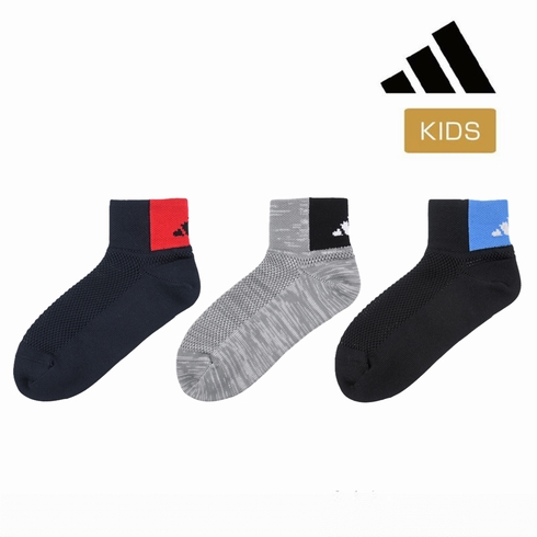 子ども靴下(キッズソックス) アディダス BIGメッシュ プチ丈 3足組 123-16M6