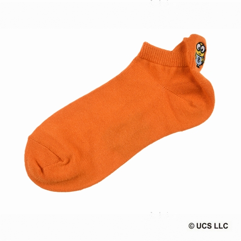 婦人靴下(レディースソックス) ユニバーサル ミニオンズ ボブ かかと刺しゅう スニーカー丈 1足組 350-16A0