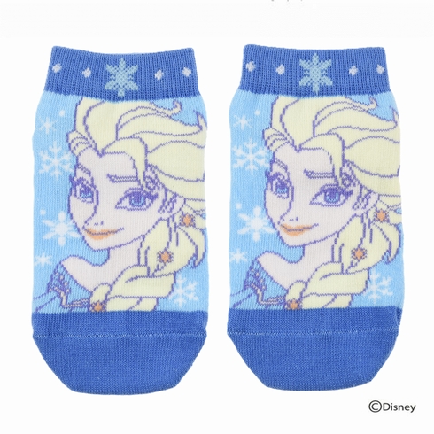 子ども靴下(キッズソックス) ディズニー アナと雪の女王 エルサ スニーカー丈 13-19cm 1足組 308-16D5