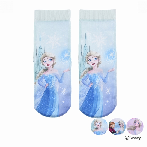 子ども靴下(キッズソックス) ディズニー アナと雪の女王 キャラクター プリント フロントクルー丈 13-19cm 1足組 308-16J1