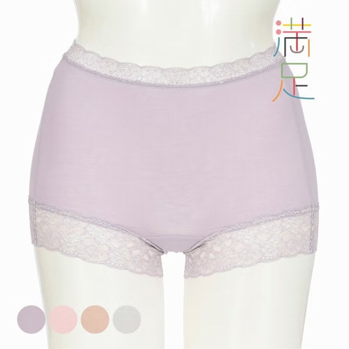 満足 伸びてフィット コットンCSY天竺使用 1分丈ショーツ 1枚組 37-3634A【旧品番：37-3634】